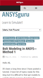 Mobile Screenshot of ansysguru.com