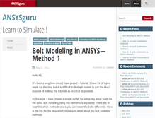 Tablet Screenshot of ansysguru.com